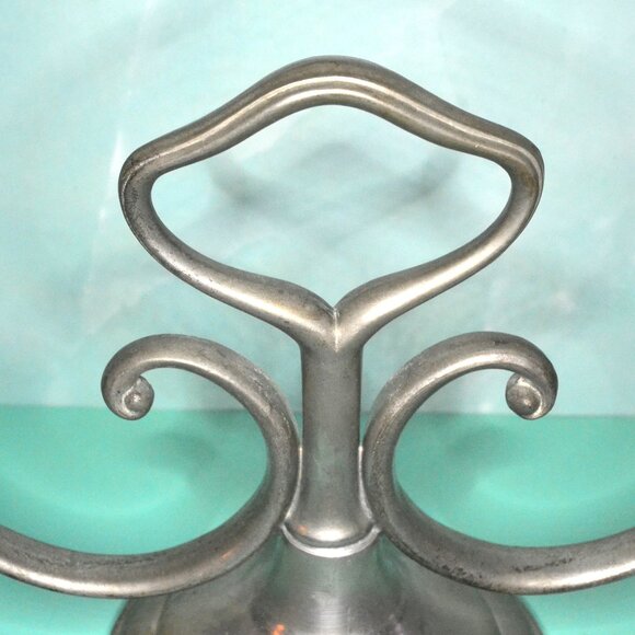 Continental Pewter Pair Of Candleholders Nicely Designed Home Decor - Picture 6 of 10